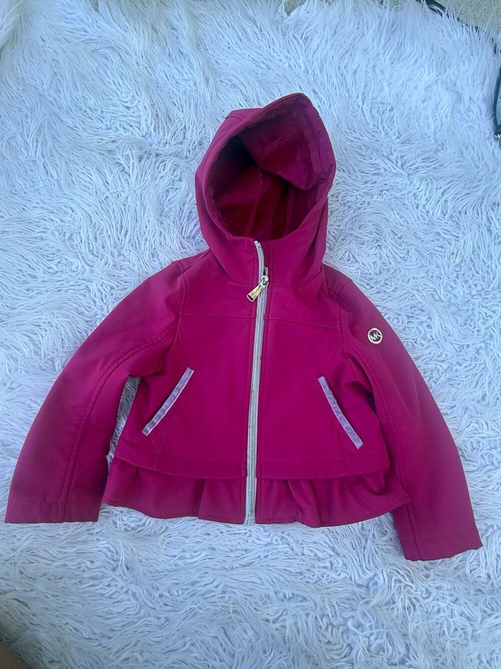 Michael Kors Pink Ruffle Jacket Size 3T
